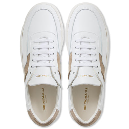 Bruno Magli Ponza White/Beige Suede