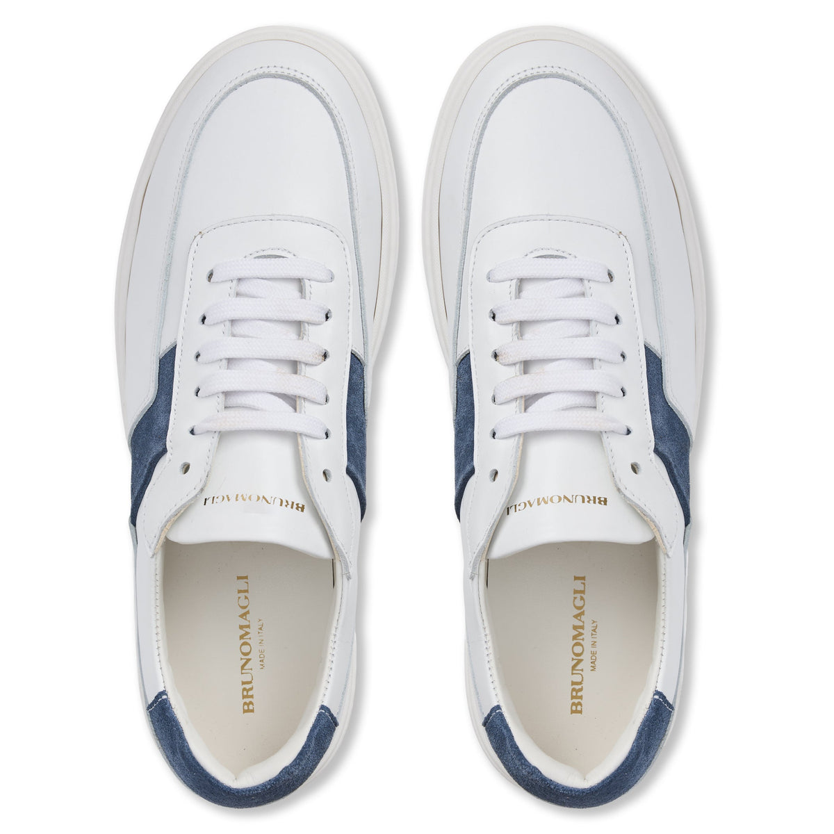 Bruno Magli Ponza White/Jeans Suede