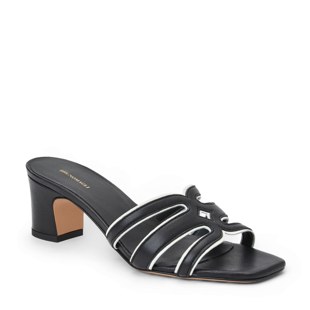 Bruno Magli Enora Black Nappa/Bone