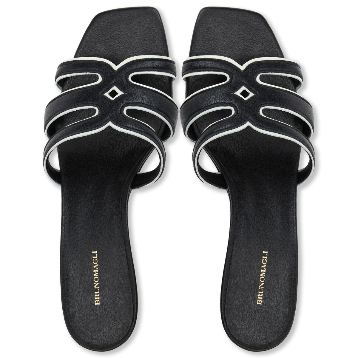 Bruno Magli Enora Black Nappa/Bone