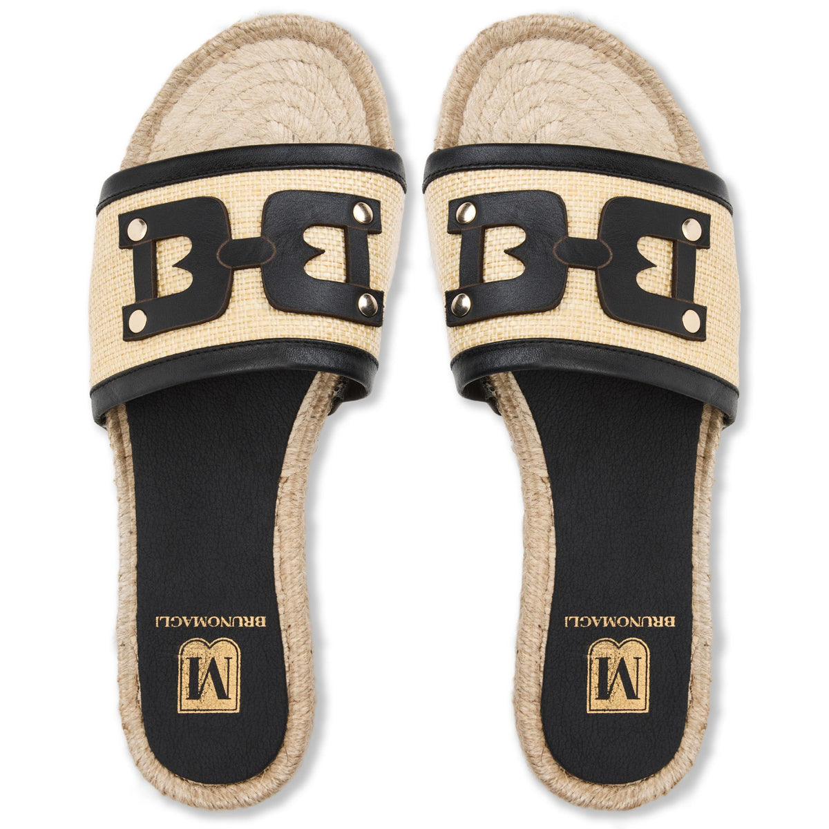 Bruno Magli Sabina Natural Raffia/Black