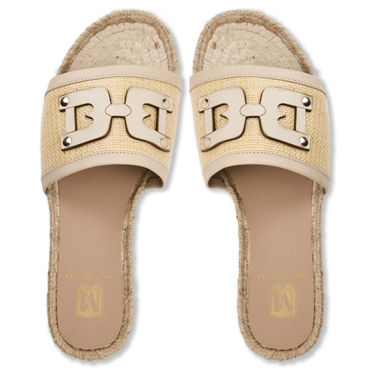 Bruno Magli Sabina Natural Raffia/White