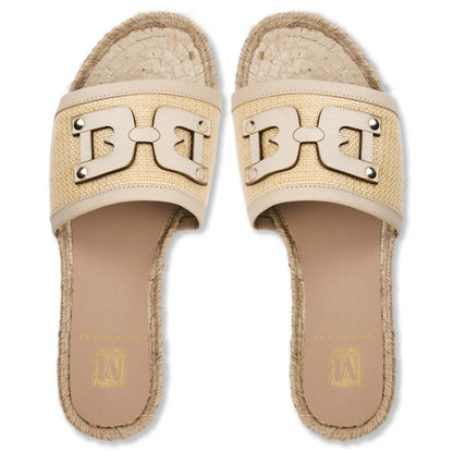 Bruno Magli Sabina Natural Raffia/White