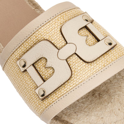 Bruno Magli Sabina Natural Raffia/White