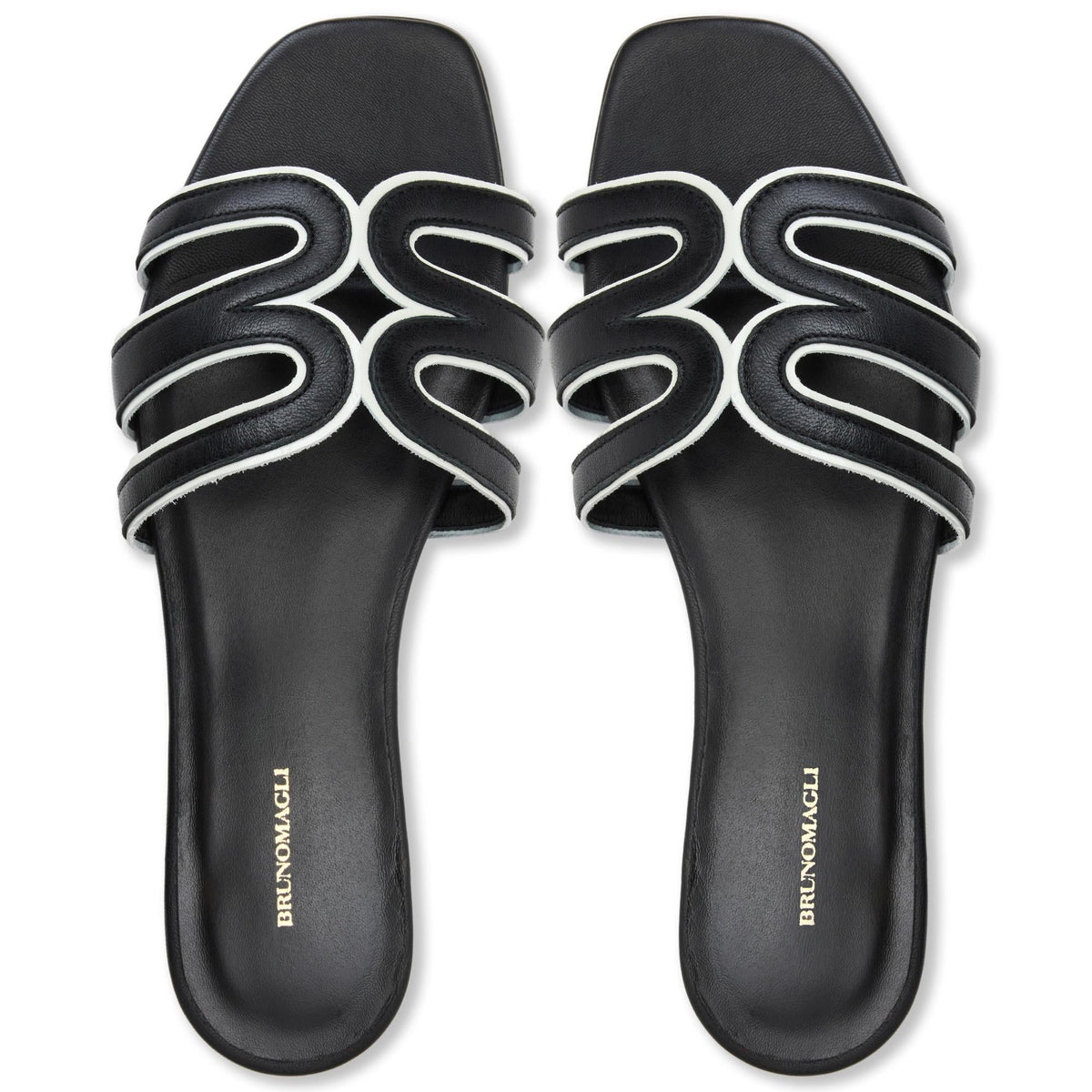 Bruno Magli Flore Black Nappa/Bone