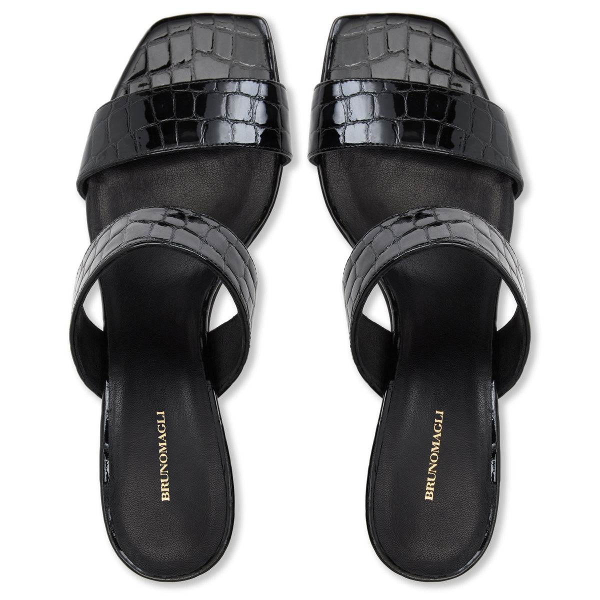 Bruno Magli Vezza Black Patent/Croc